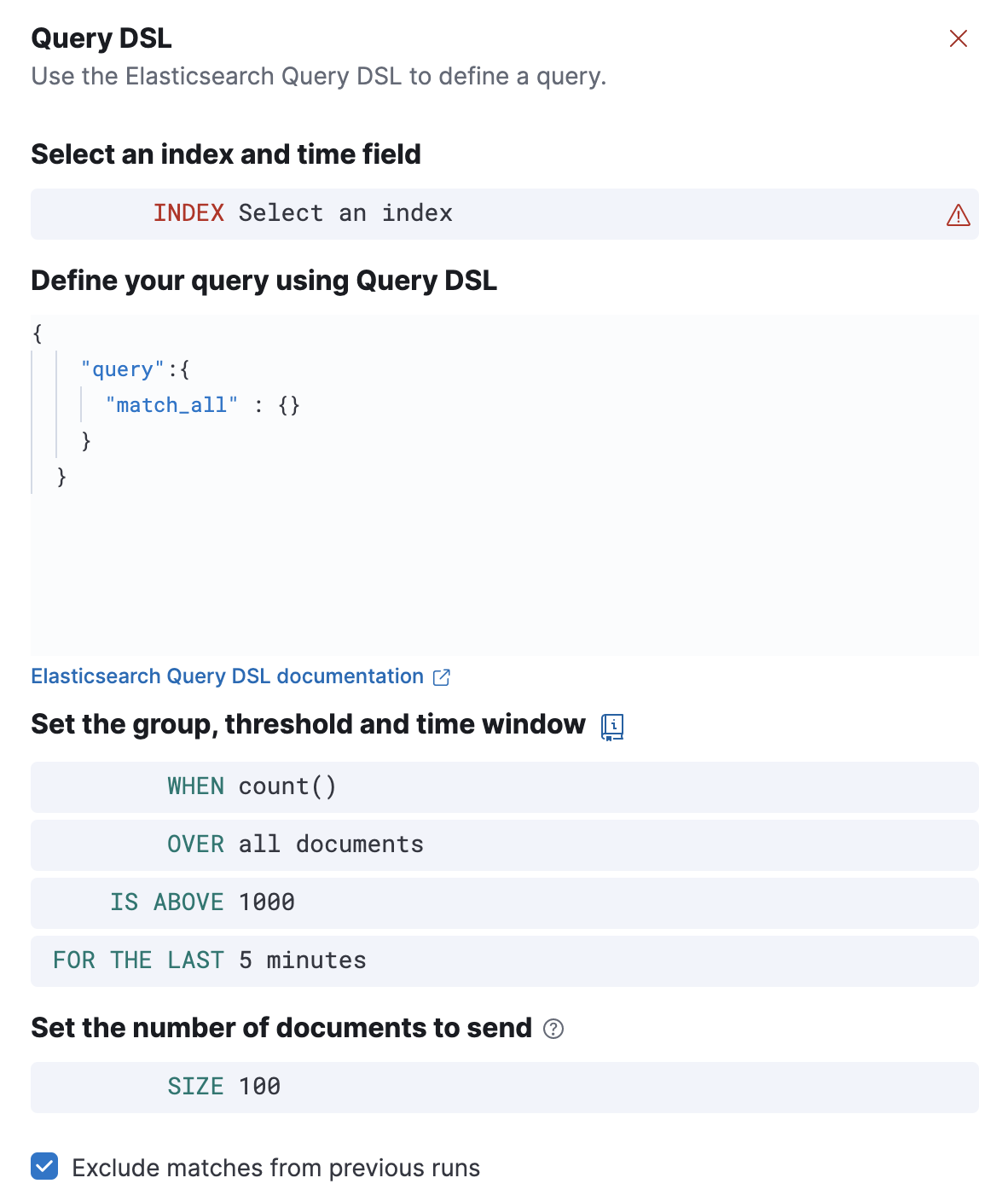 Eight clauses define the condition to detect