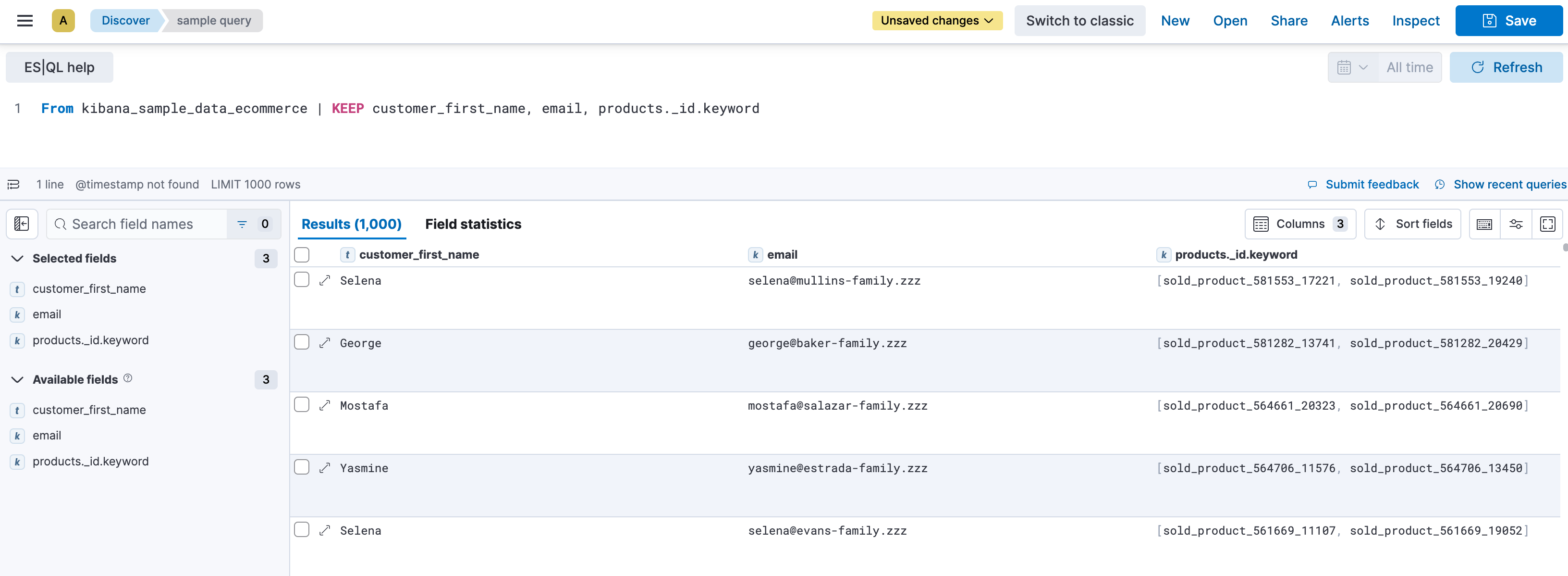 ESQL query without time series capabilities enabled