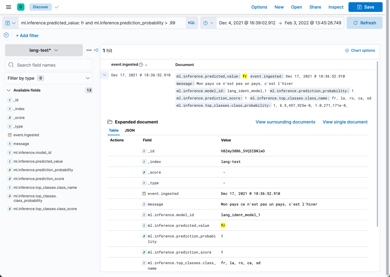 A document from the language identification pipeline in the Discover app