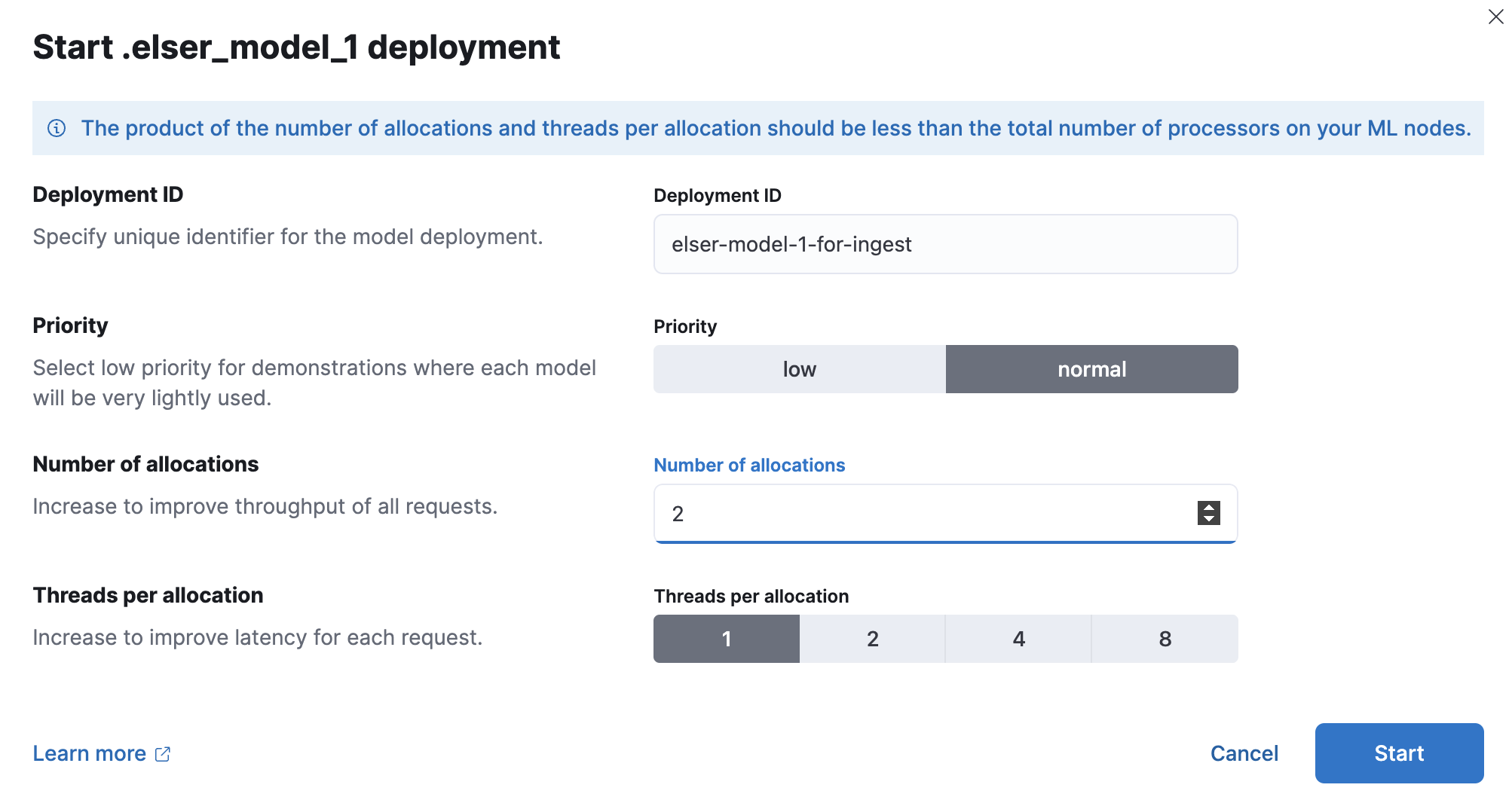 Model deployment on the Trained Models UI.