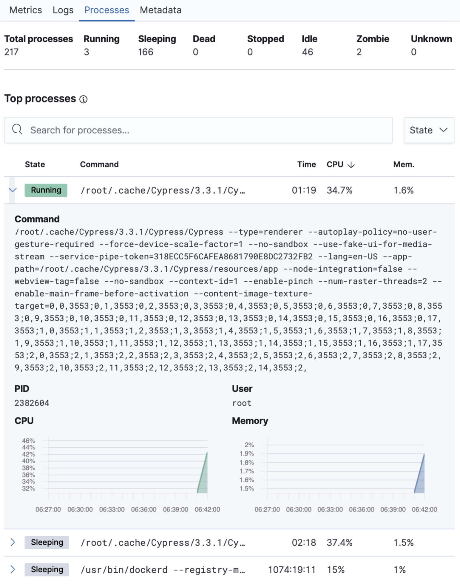 Enhanced host metrics