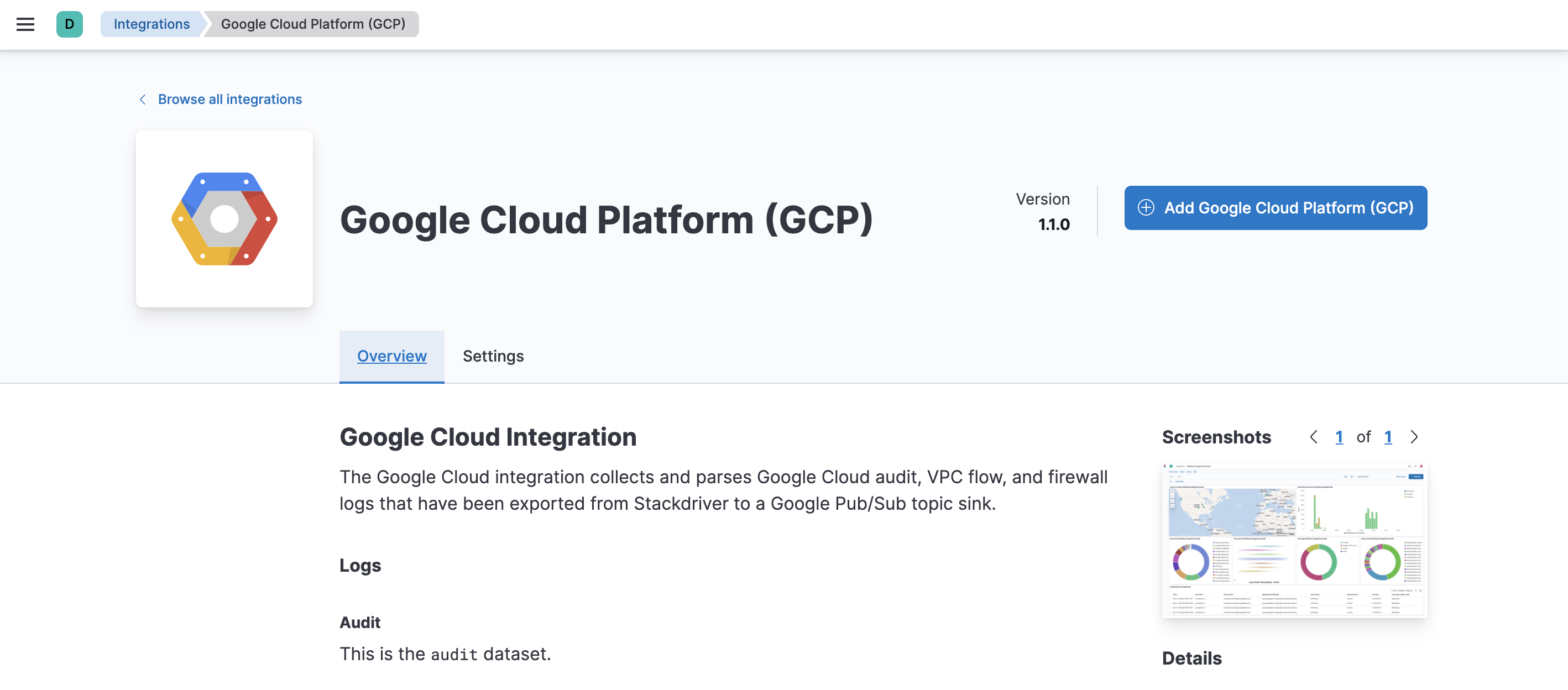 GCP integration