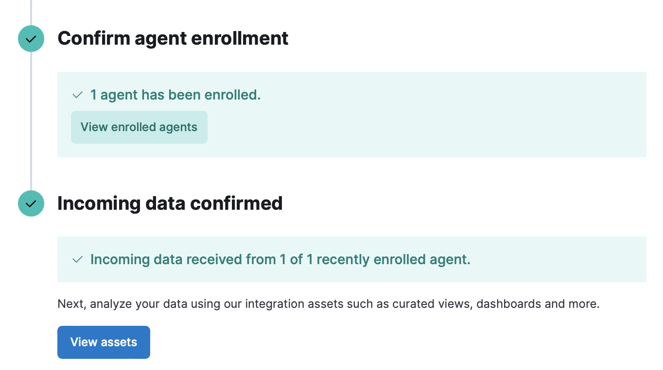 Agent confirm data