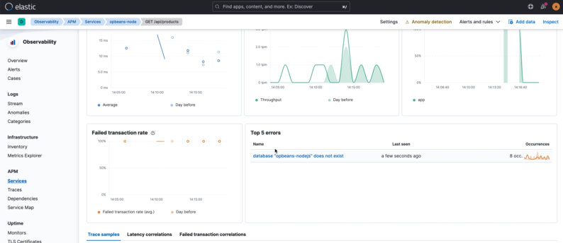 Top 5 errors in APM Services