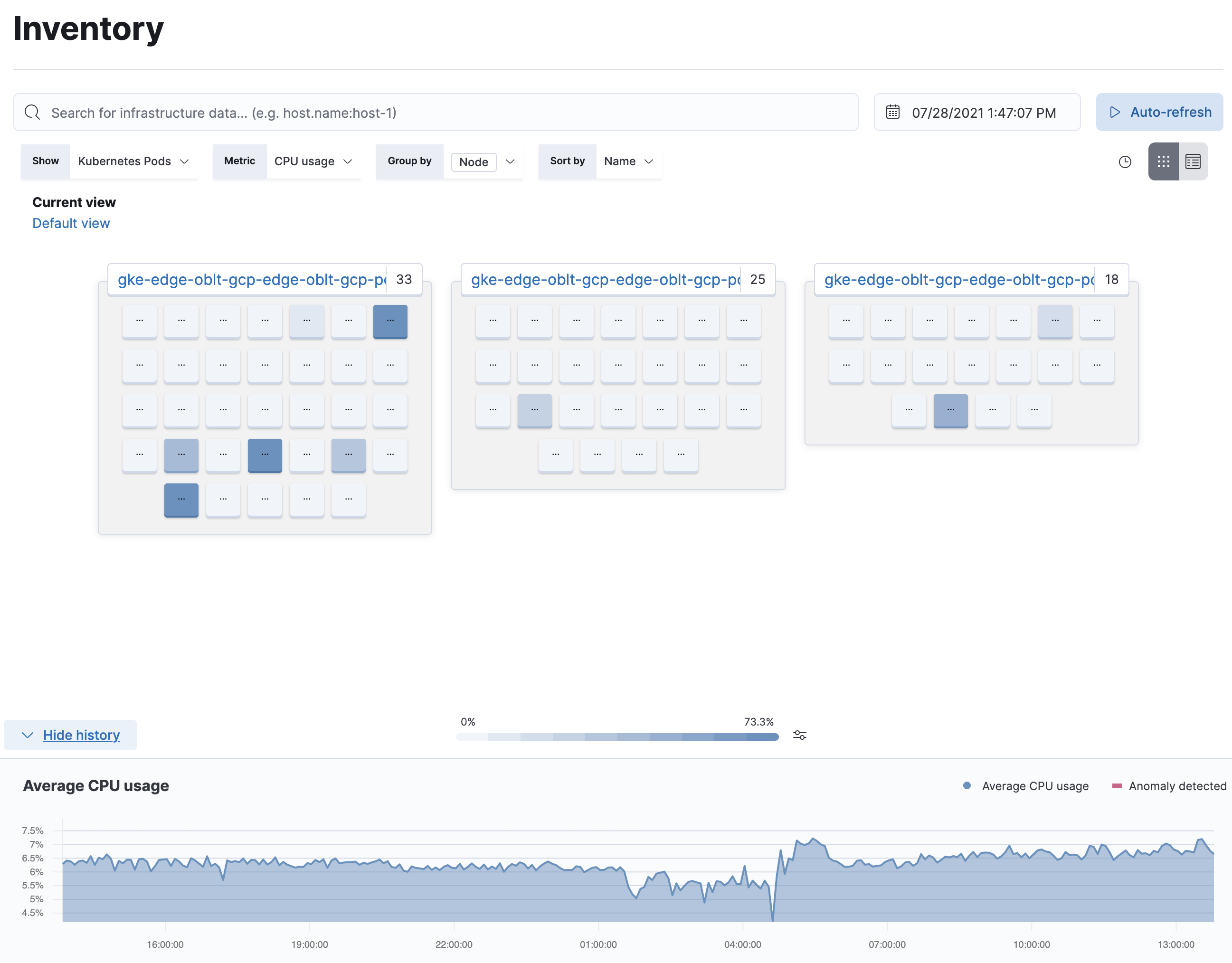 Infrastructure app in Kibana