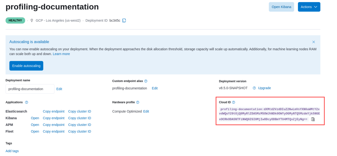 profiling cloud id