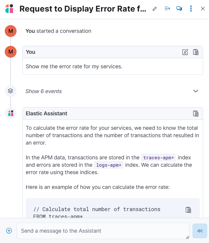 Observability AI assistant chat