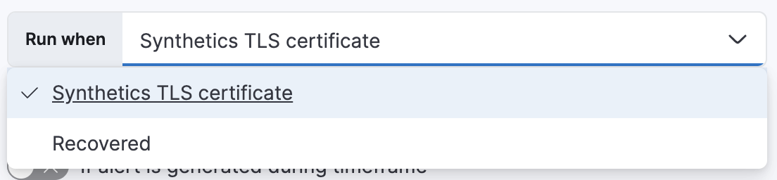 tls rule synthetics action types each alert