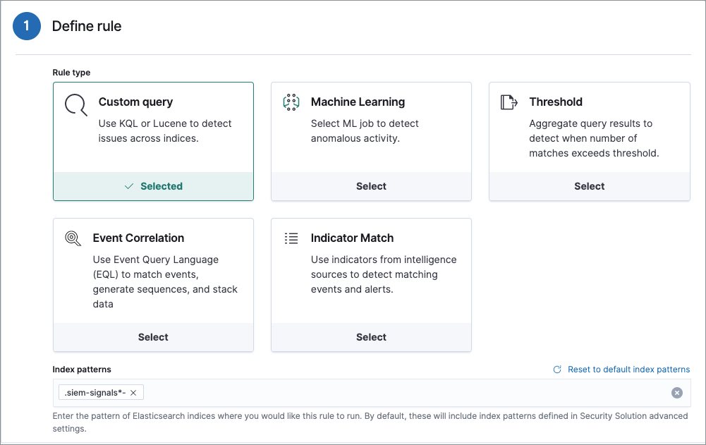 alert indices ui