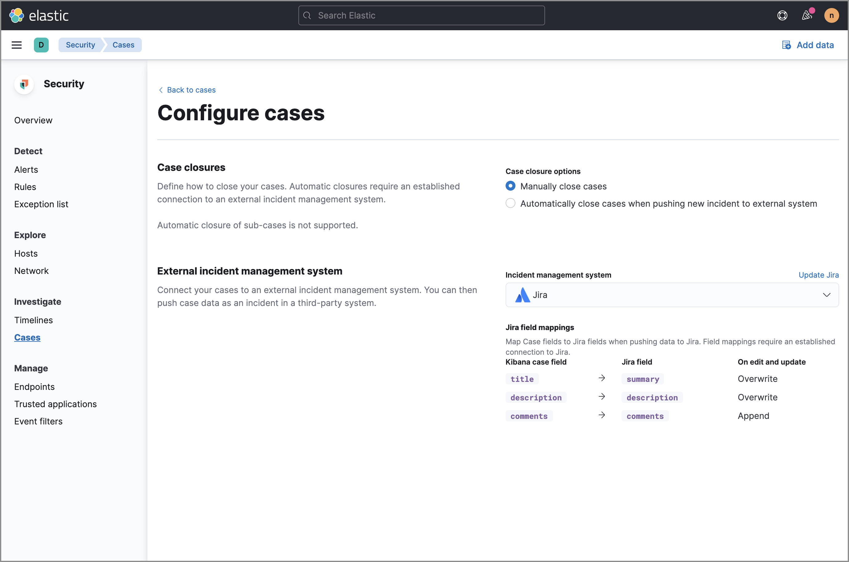 cases ui connector