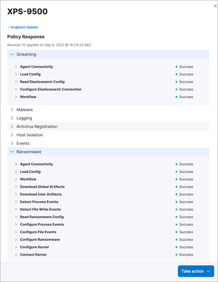 Config status details