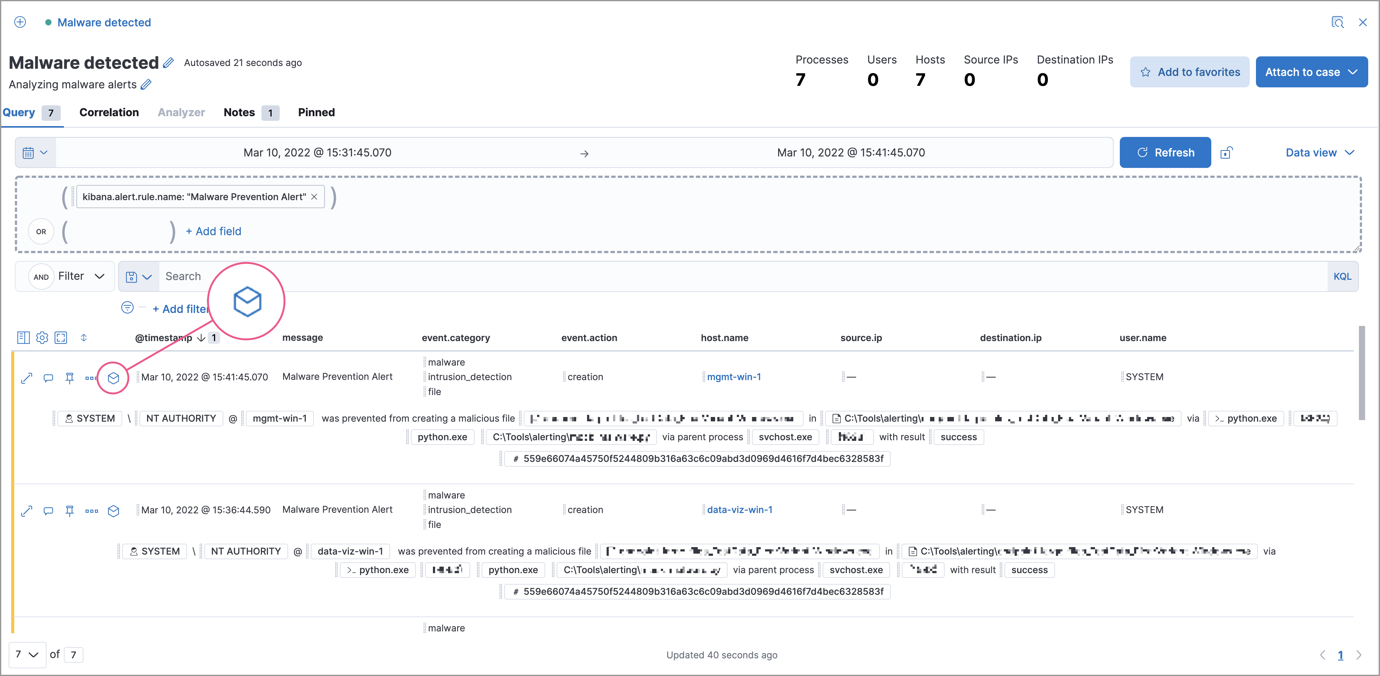 analyze event timeline