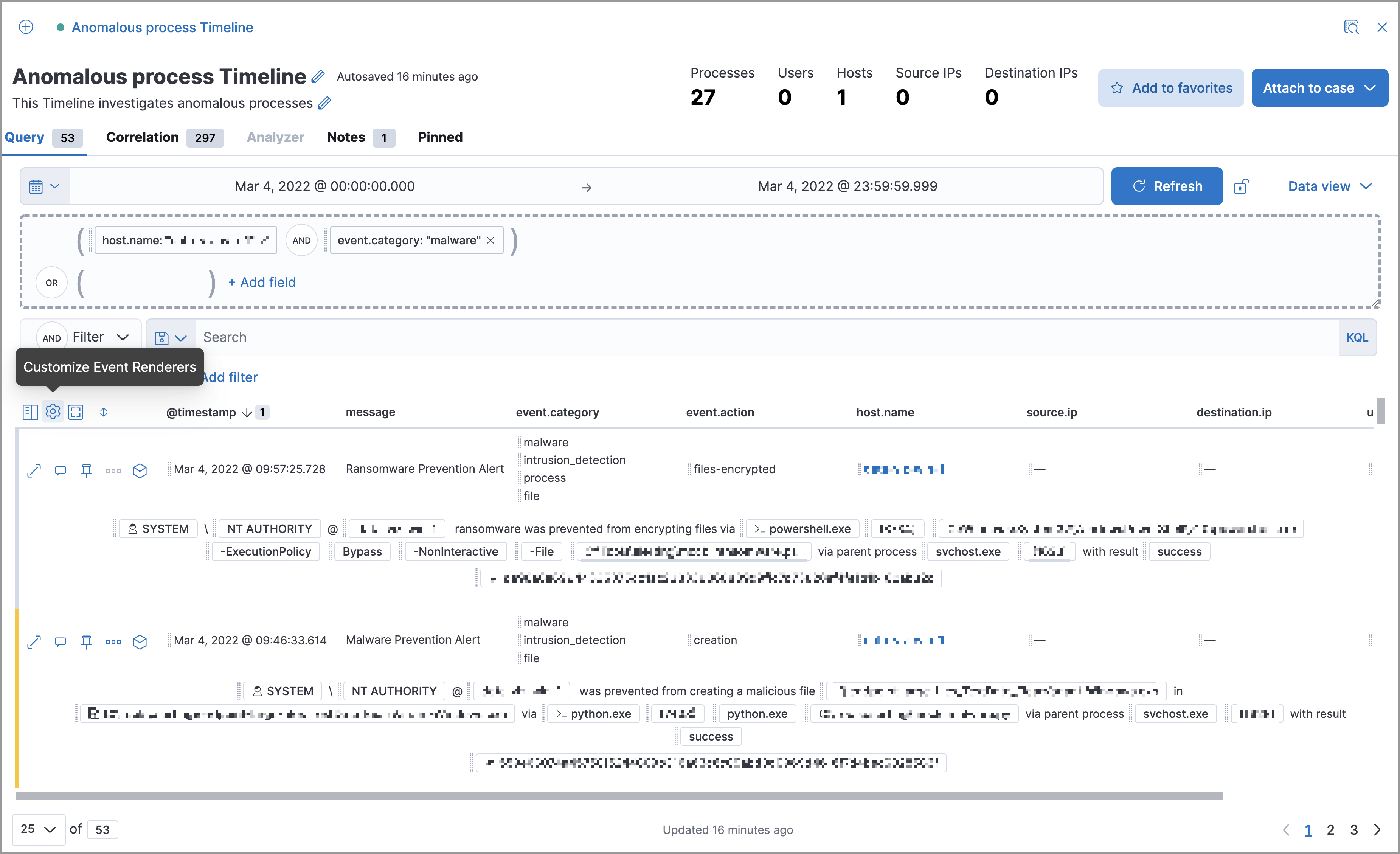 timeline ui renderer