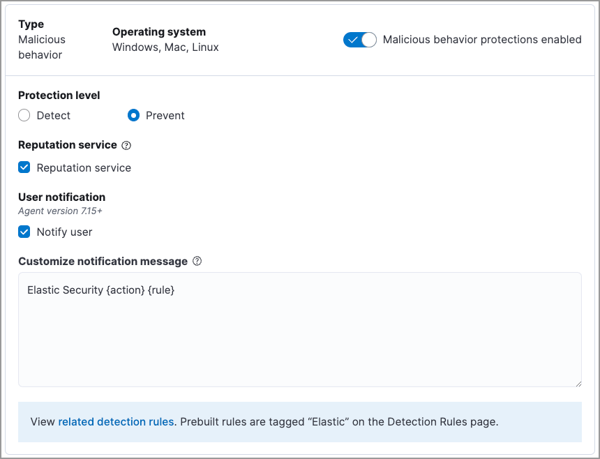 Detail of behavior protection section.