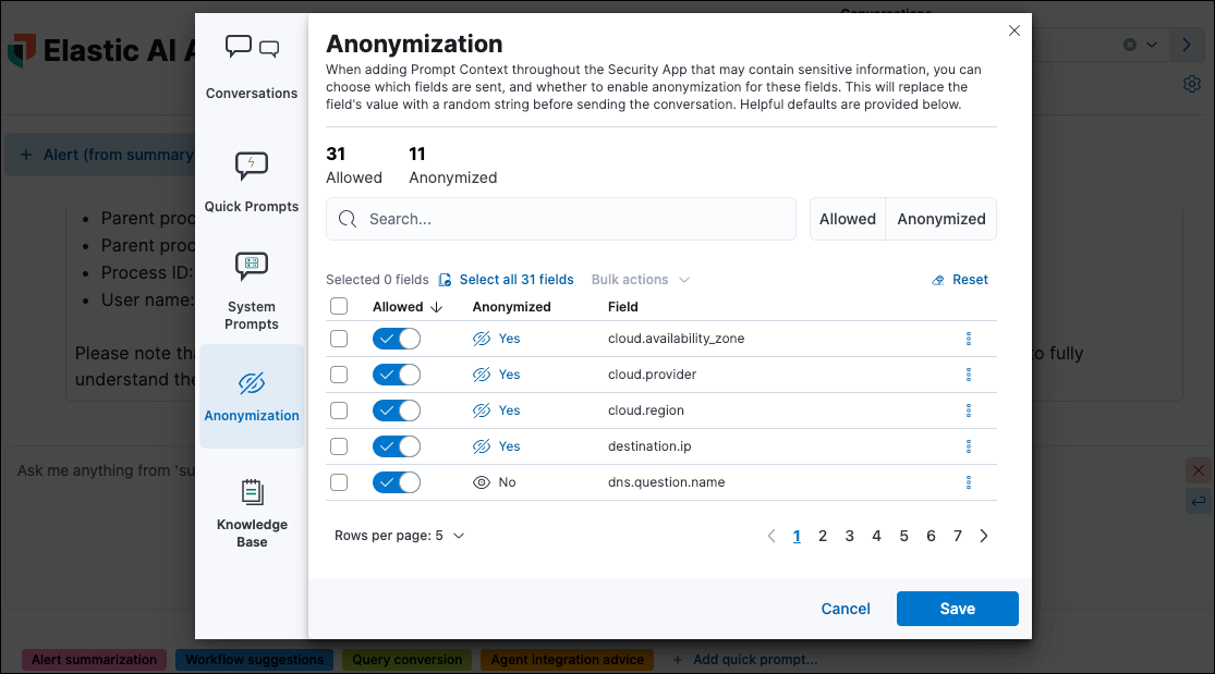 AI Assistant’s settings menu