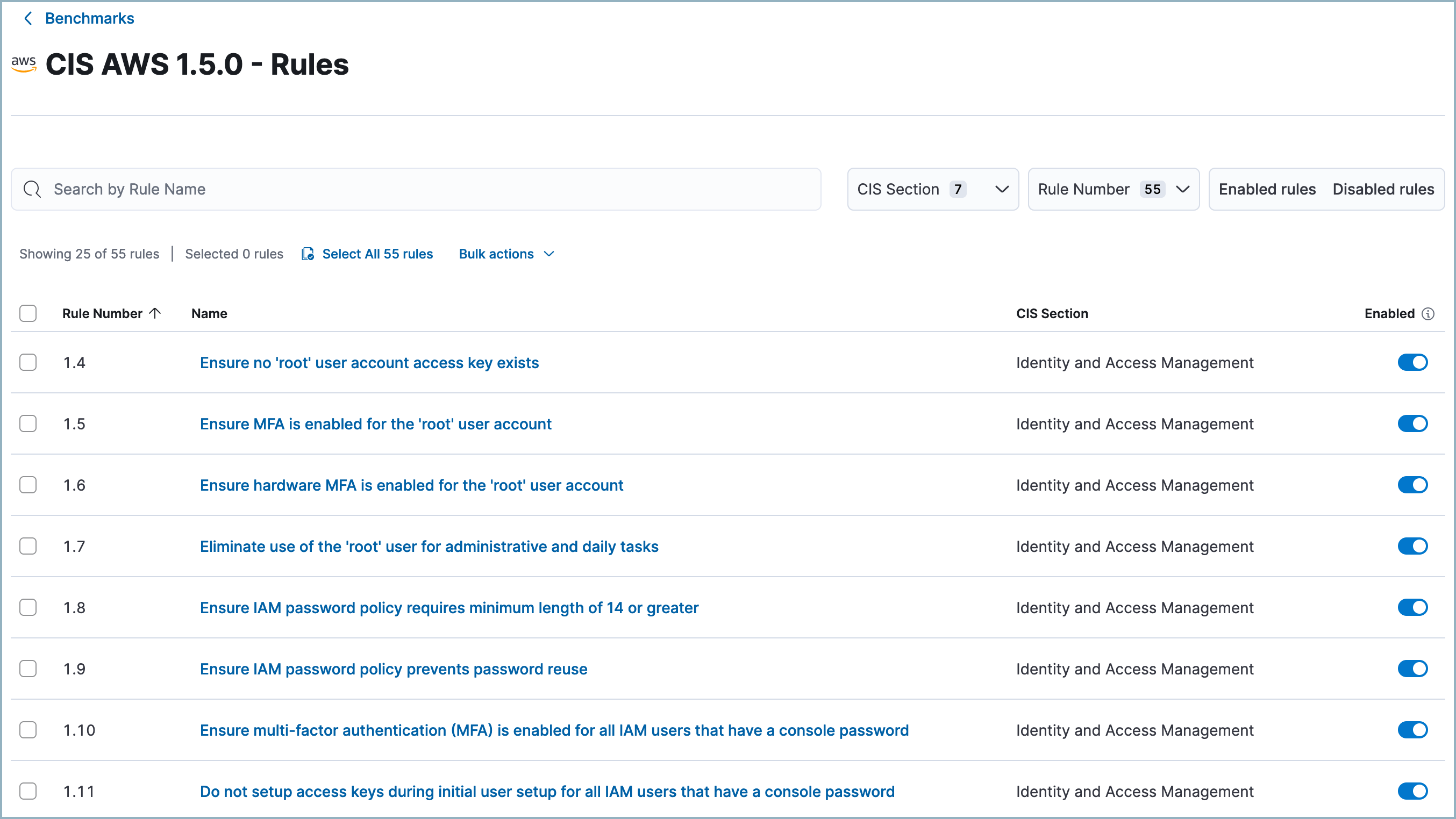 Benchmarks page