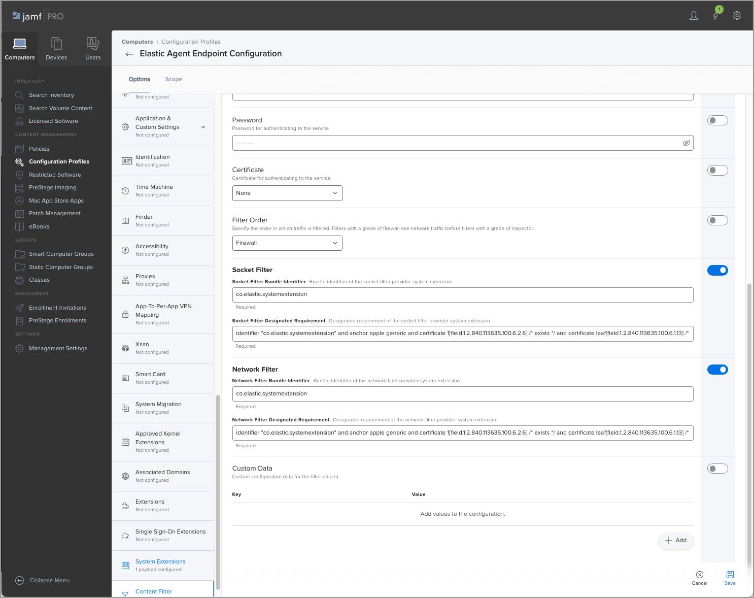 content filtering jamf