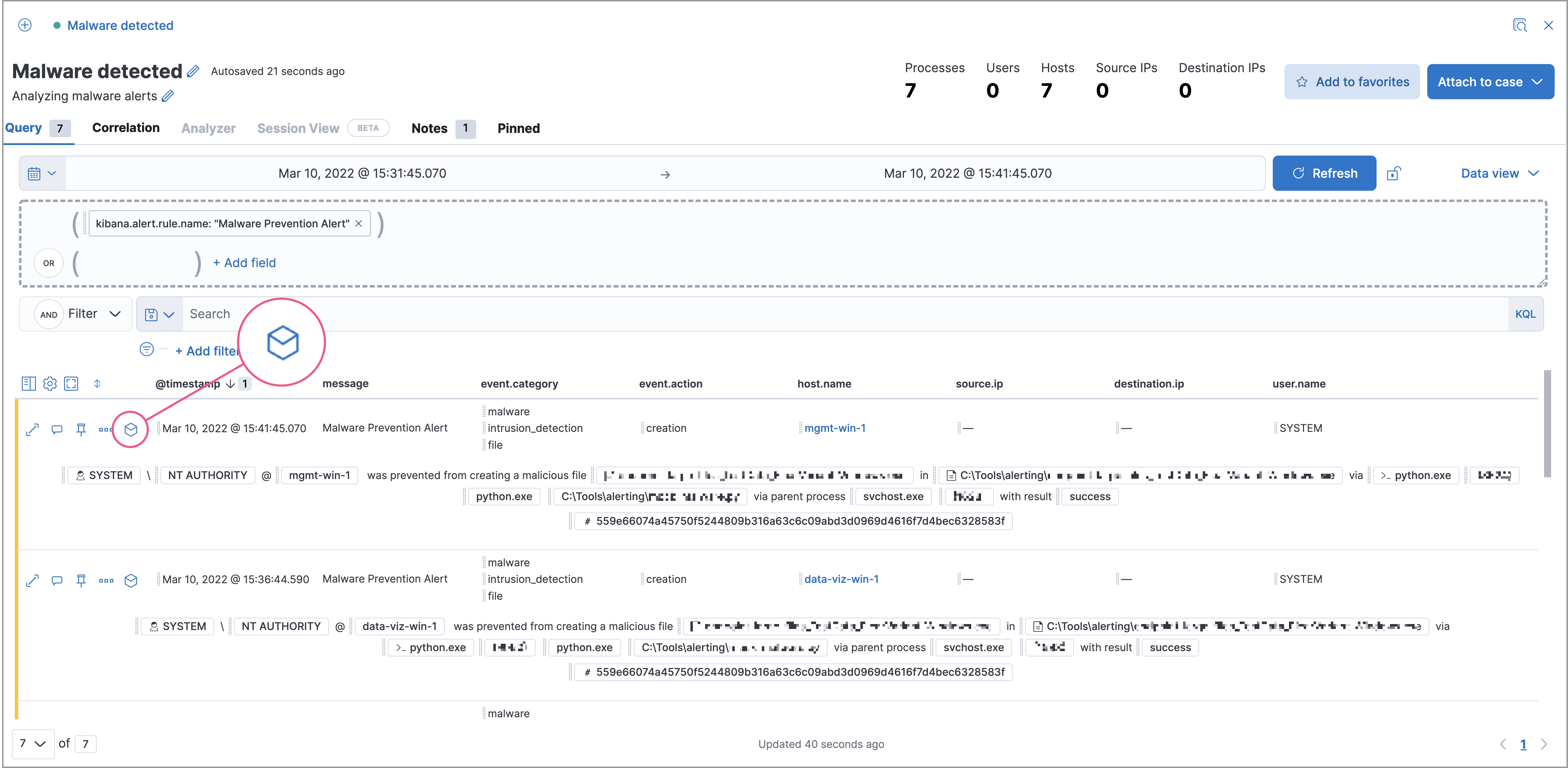 analyze event timeline