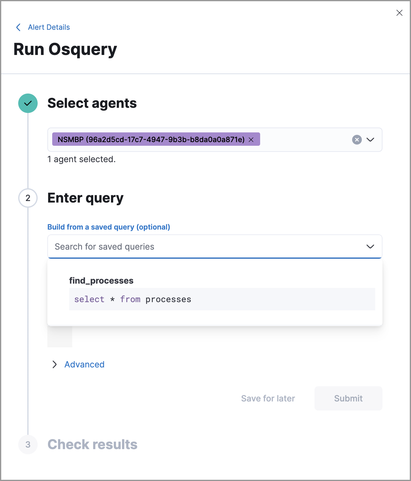 setup query