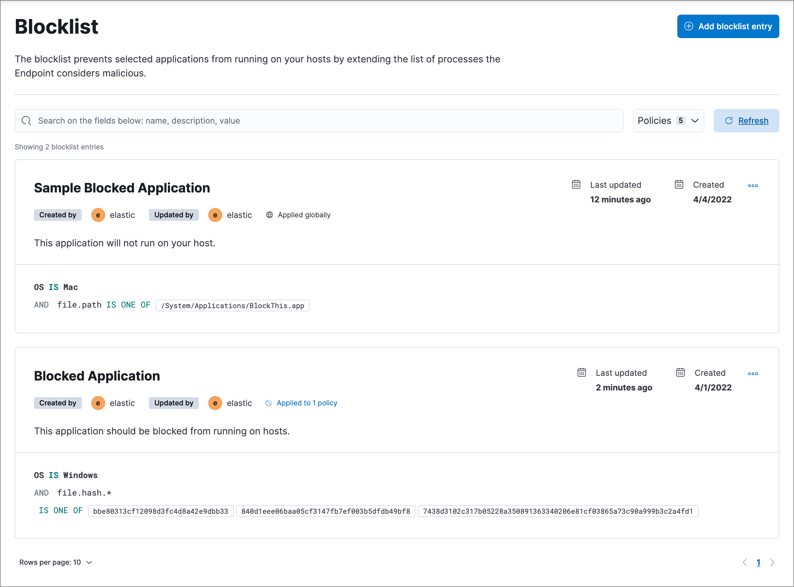 blocklist