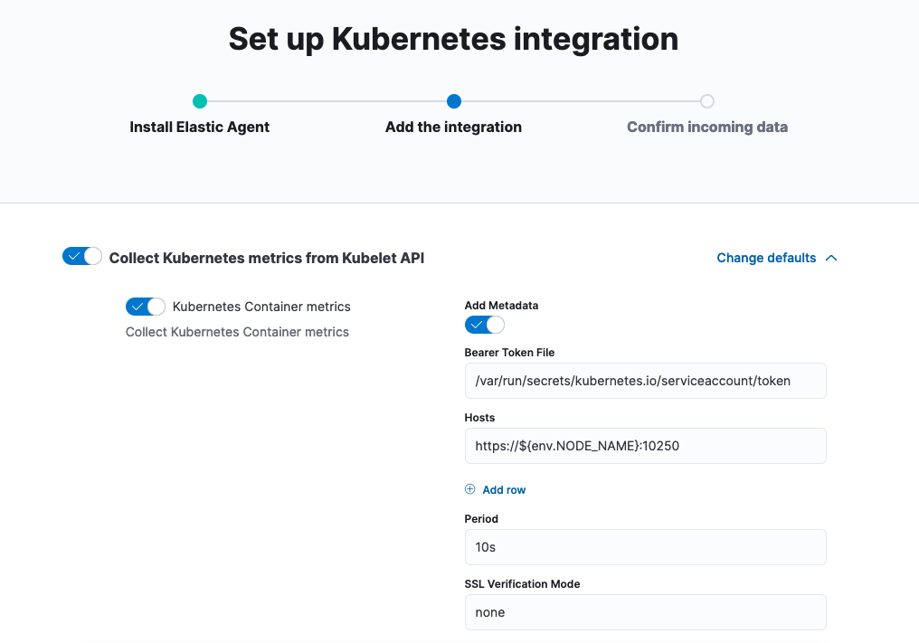 Configure the integration