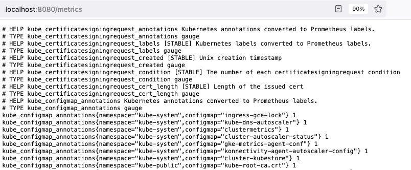 KSM metrics data