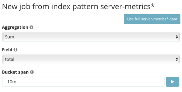 Create a new job from the server-metrics index