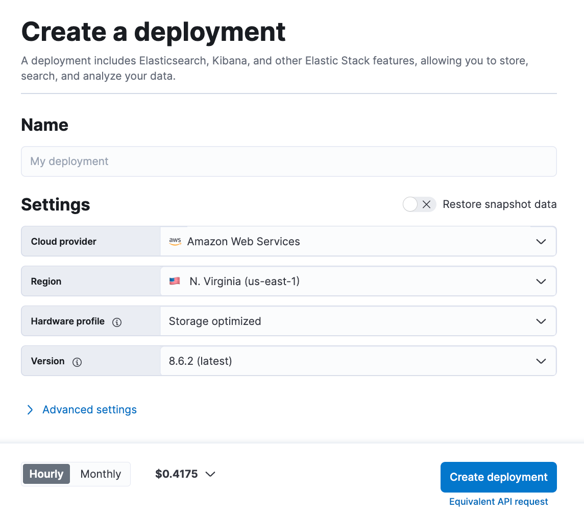 create a deployment