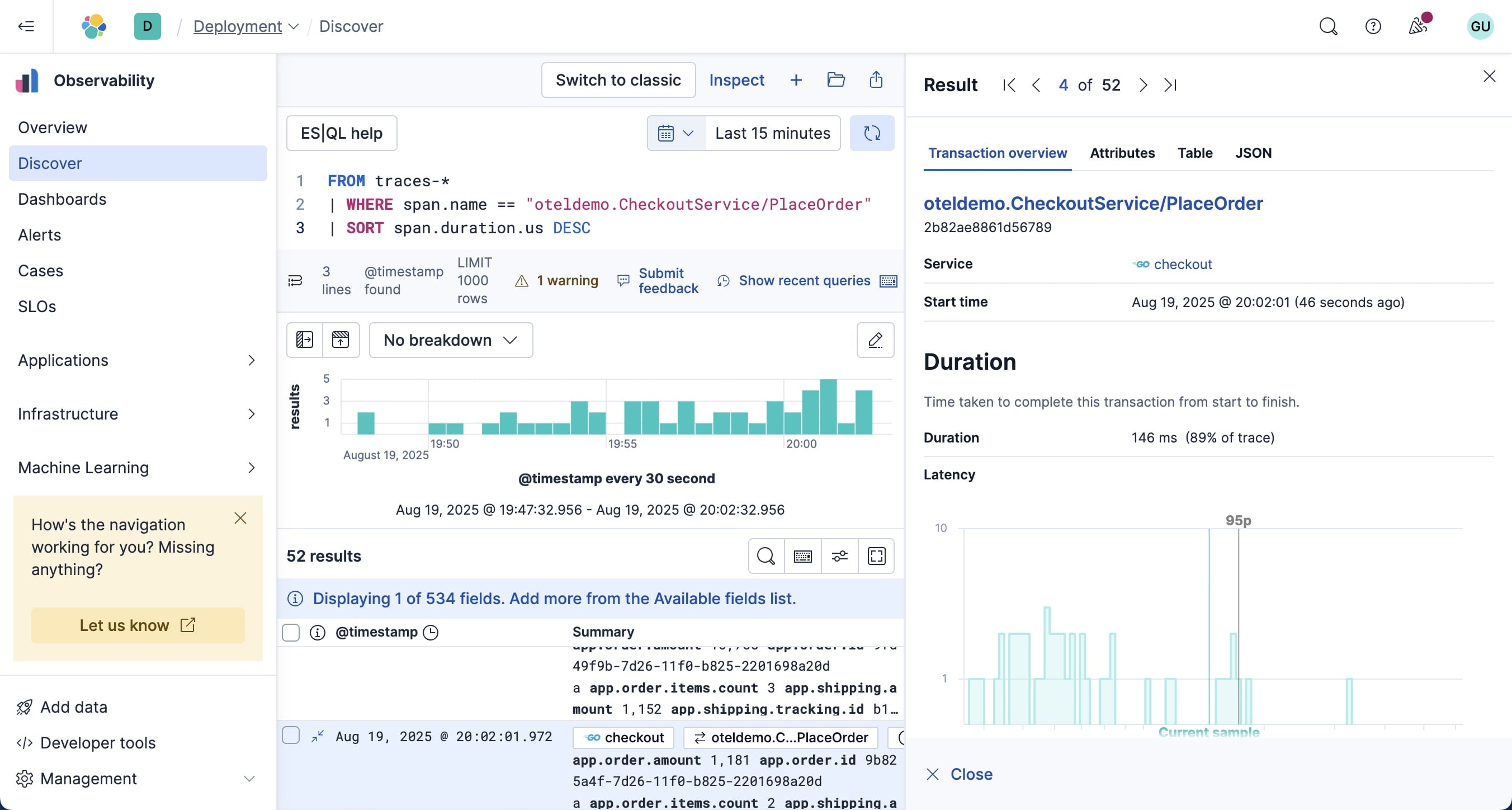 Traces Discover Screenshot