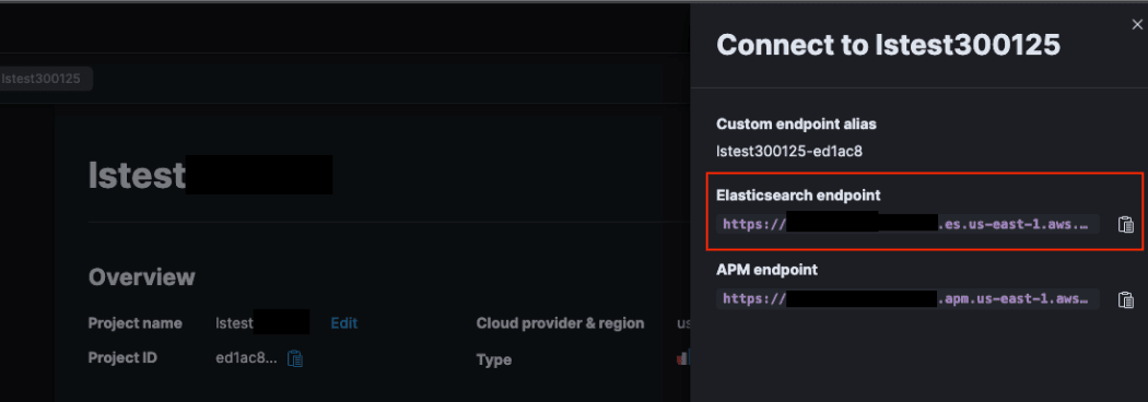 Serverless project endpoint