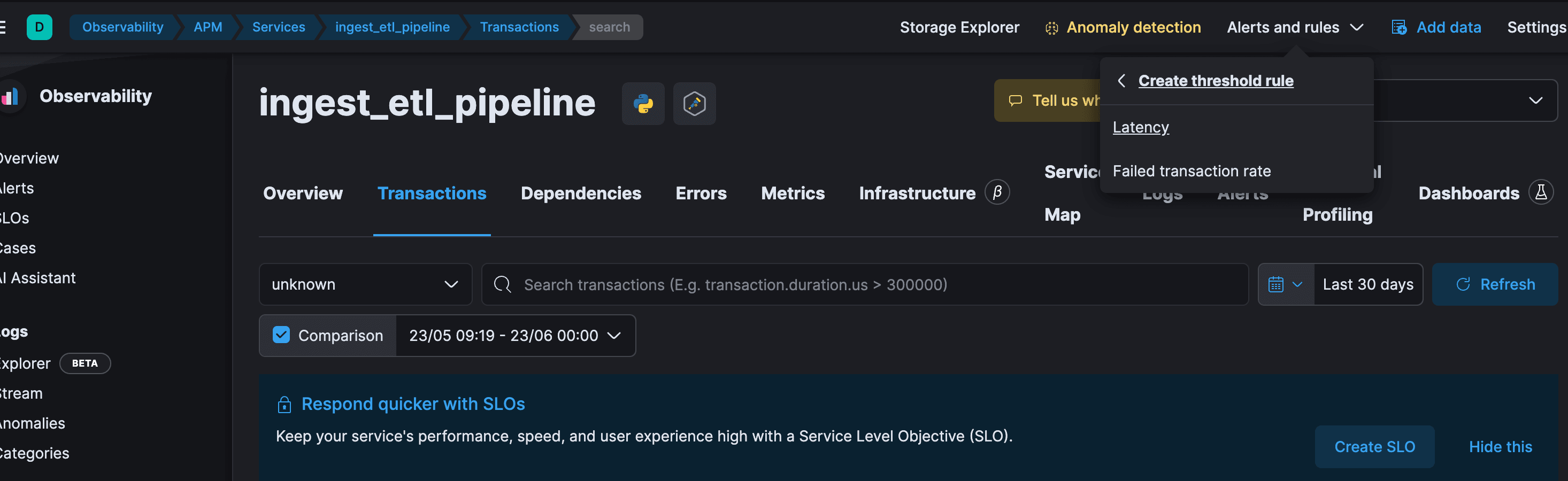 8 - APM Custom Threshold - Latency