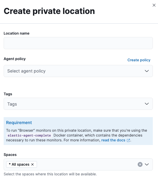 Create Private Location