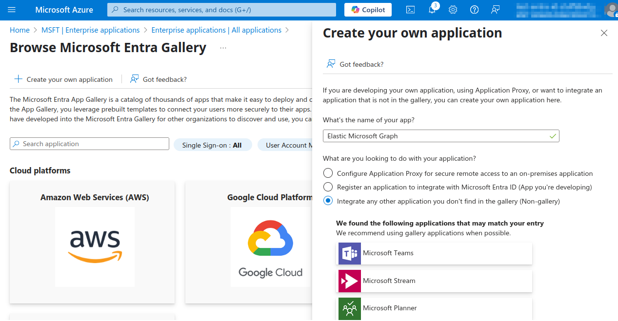 create your own application