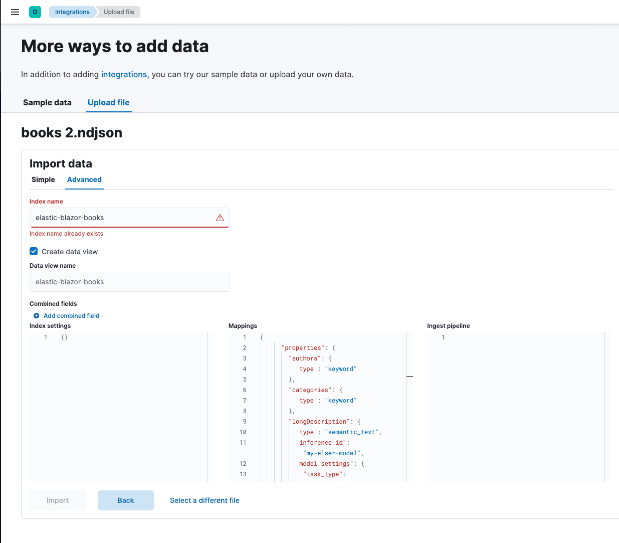 Import data