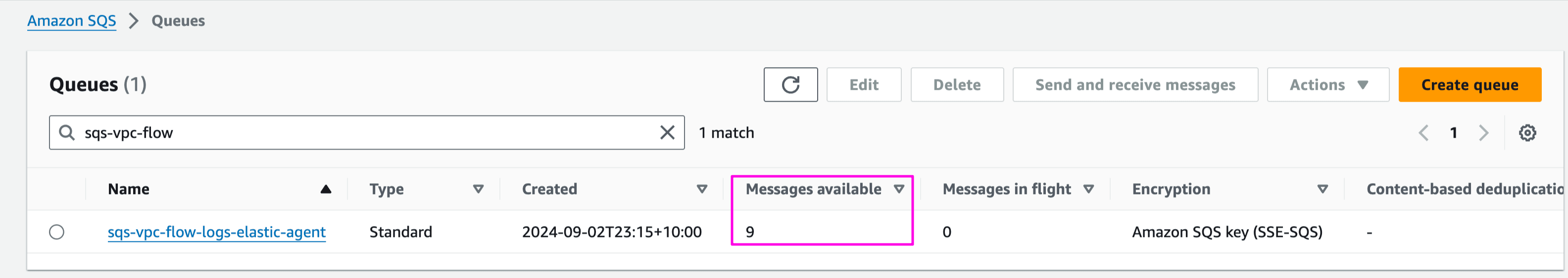 aws vpc flow logs sqs validation