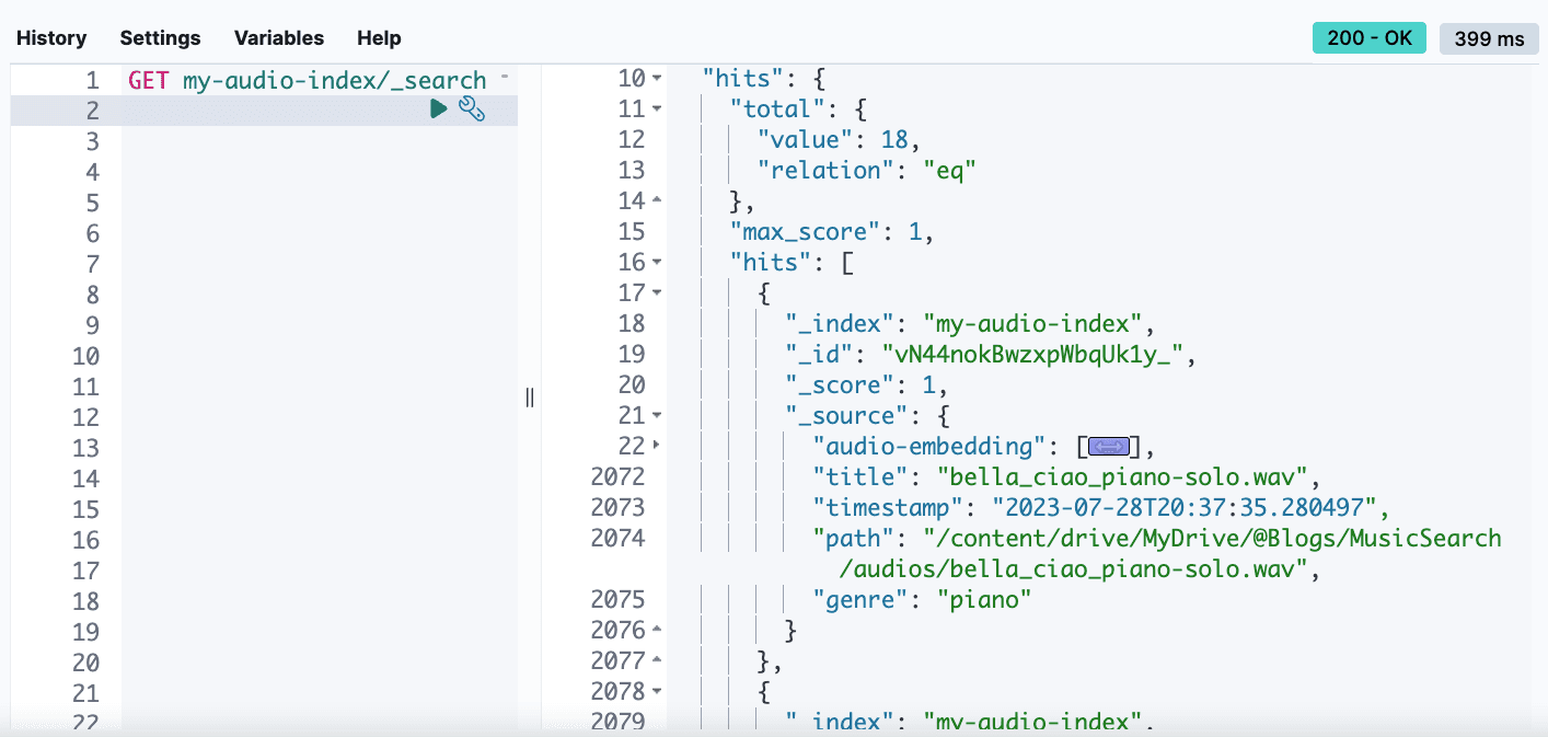 Visualizing the results in Kibana