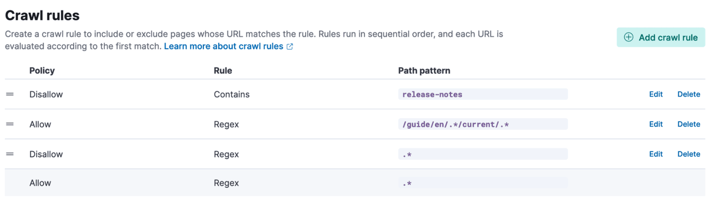 crawl rules