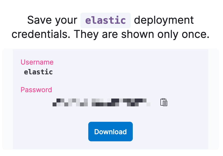 save deployment credentials