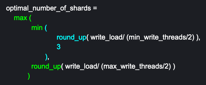 Autosharding formula in Elasticsearch