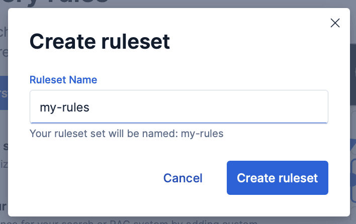 Naming your query rules ruleset in Elasticsearch