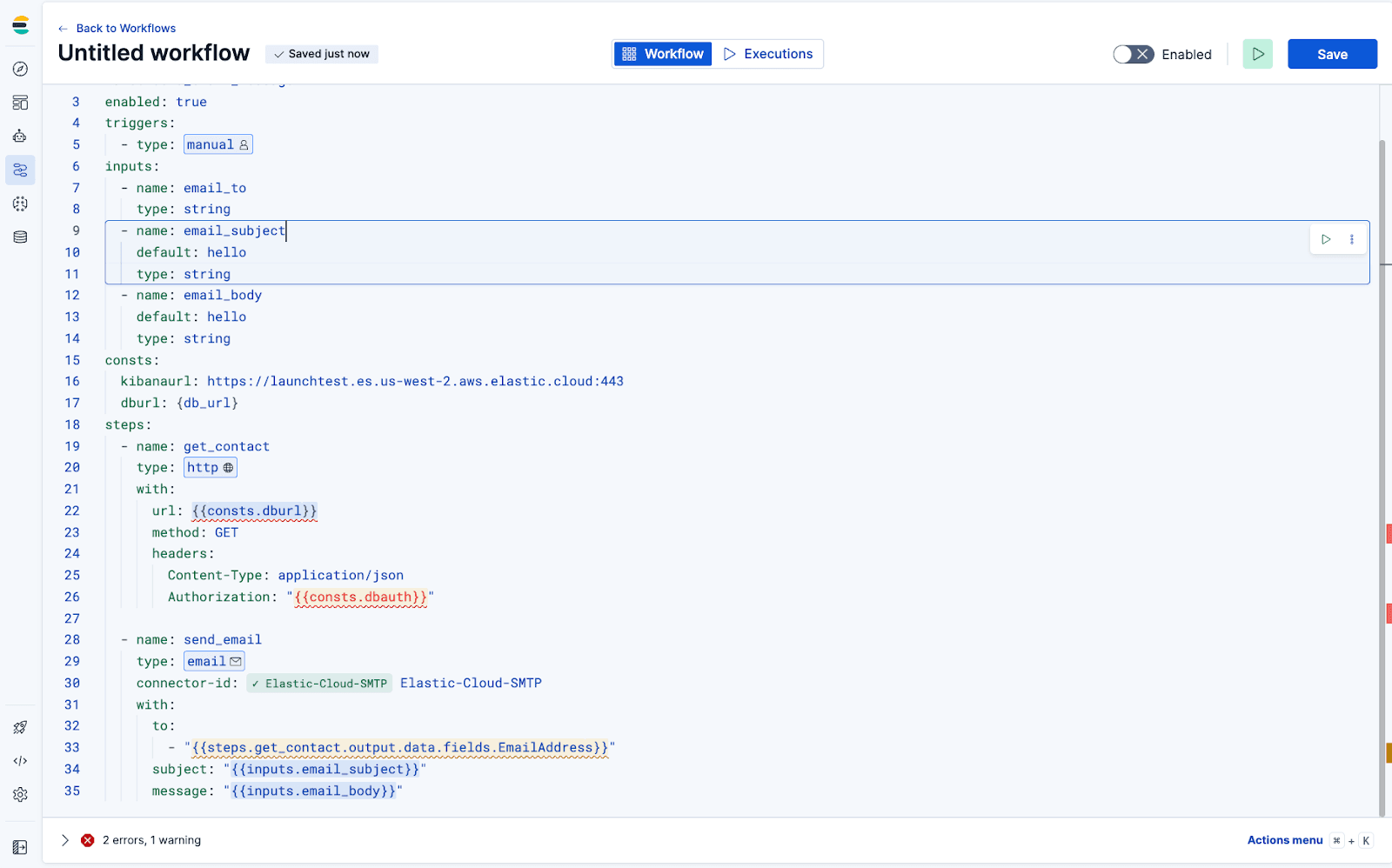 Agent builder workflow