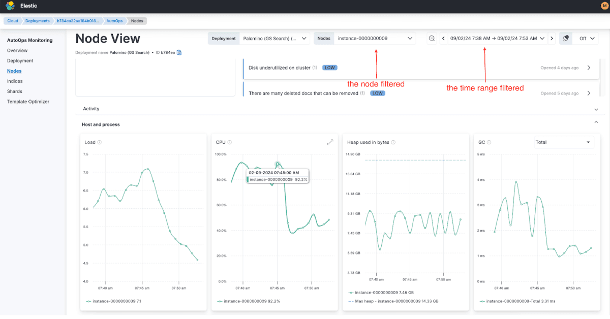 Resolving high CPU usage issues in Elasticsearch with AutoOps