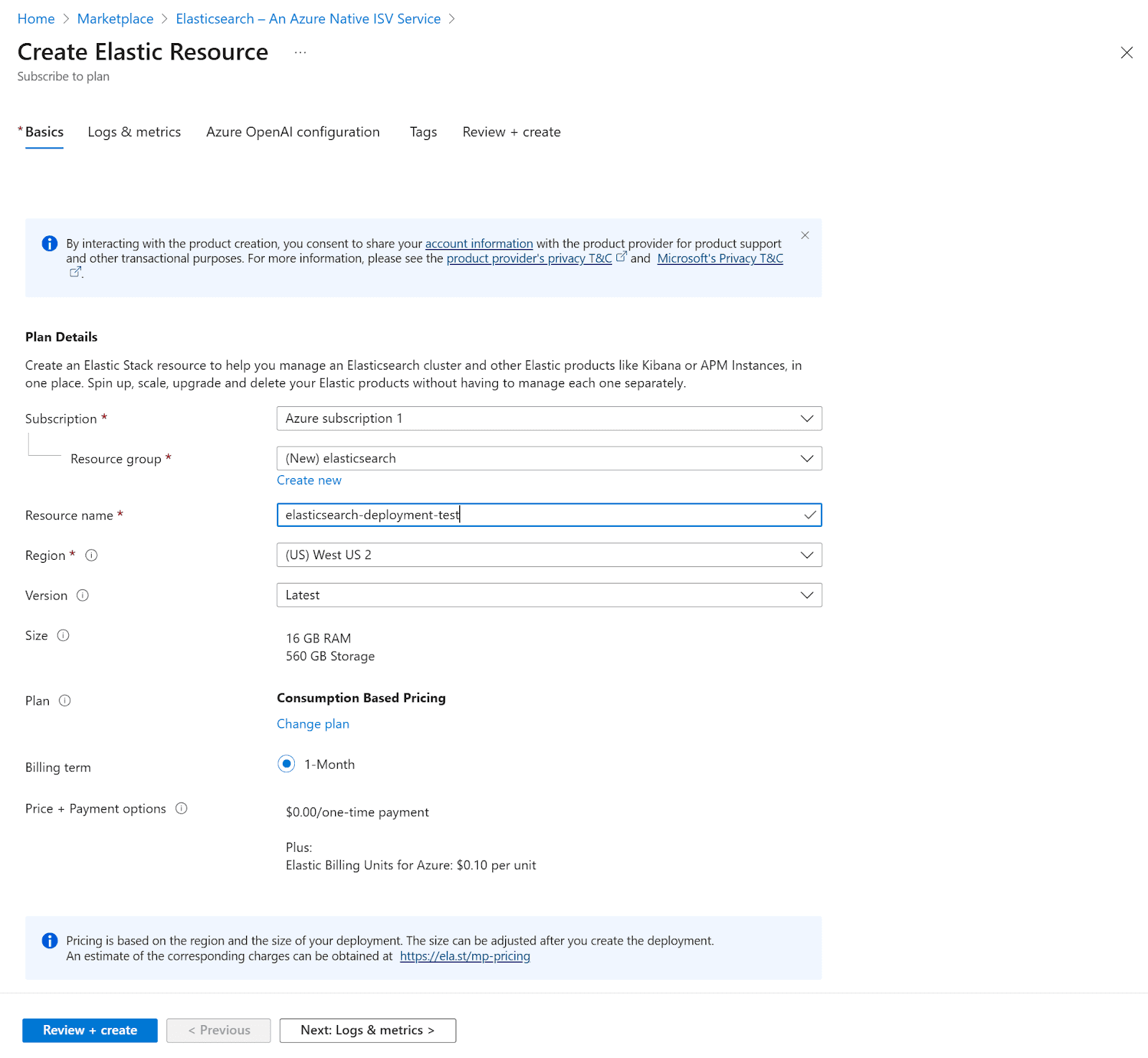 How to create an Elastic Resource.