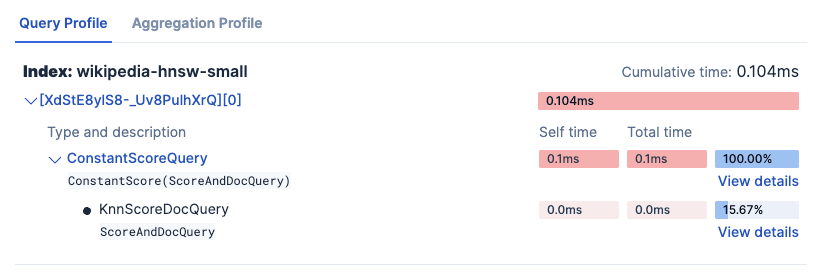 How to see total time query spent in the Kibana Profile API