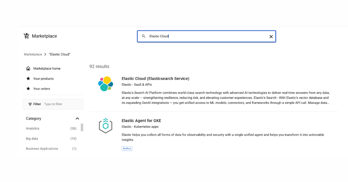 How to setup and run Elasticsearch on GCP Marketplace