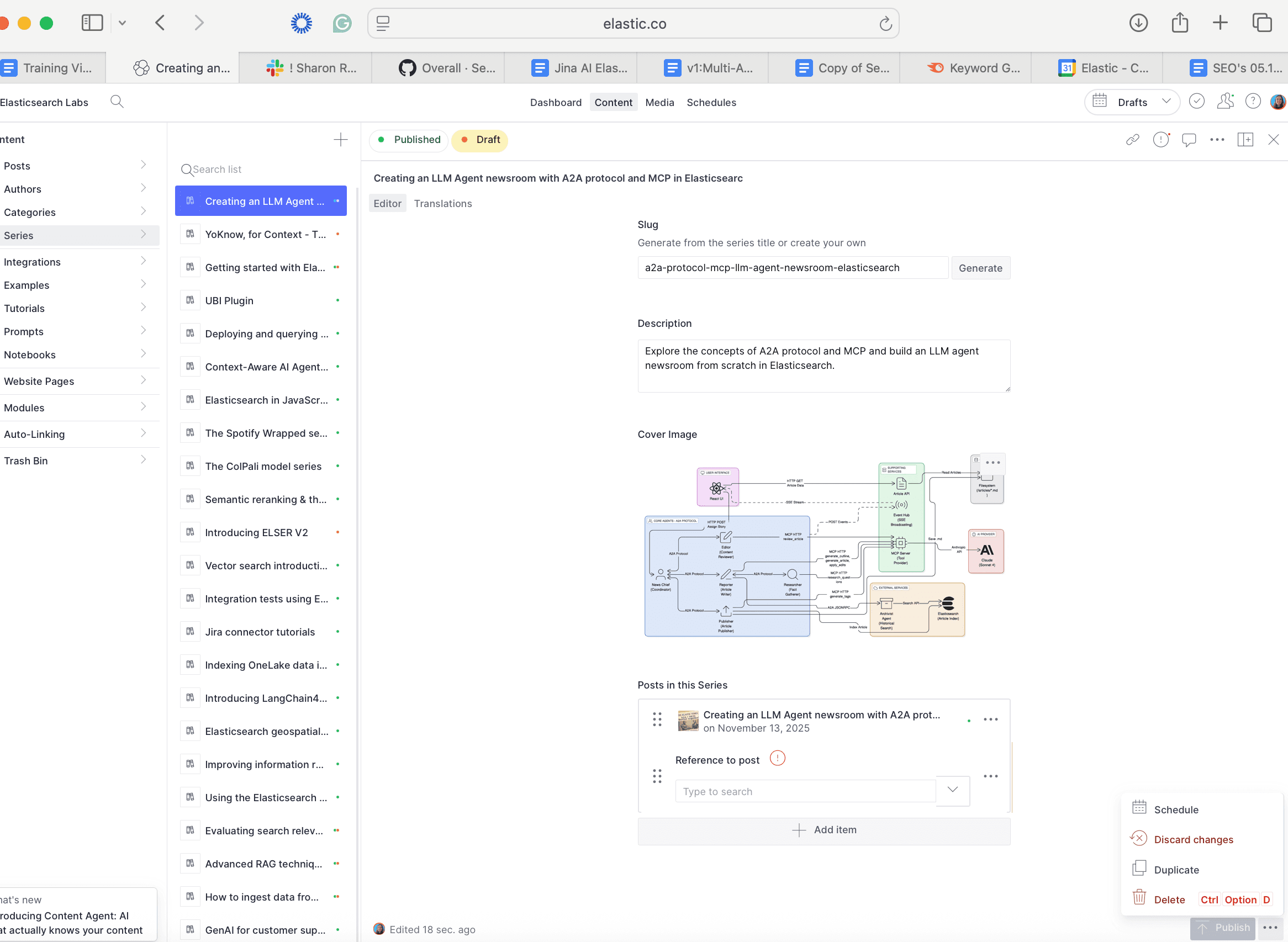 Creating an LLM Agent newsroom with A2A protocol and MCP in Elasticsearc