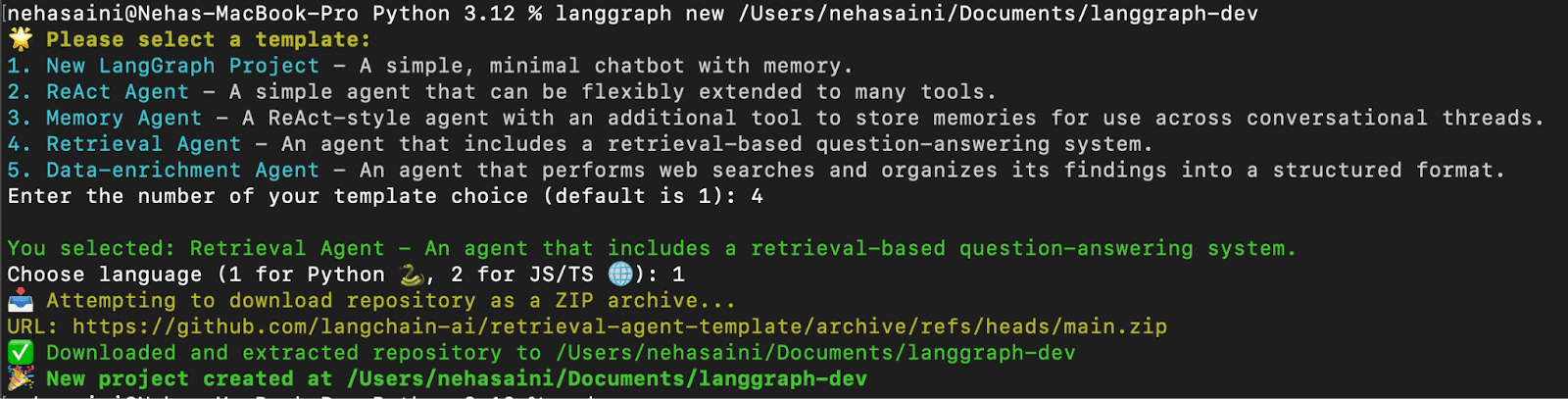 Interactive retrieval template.