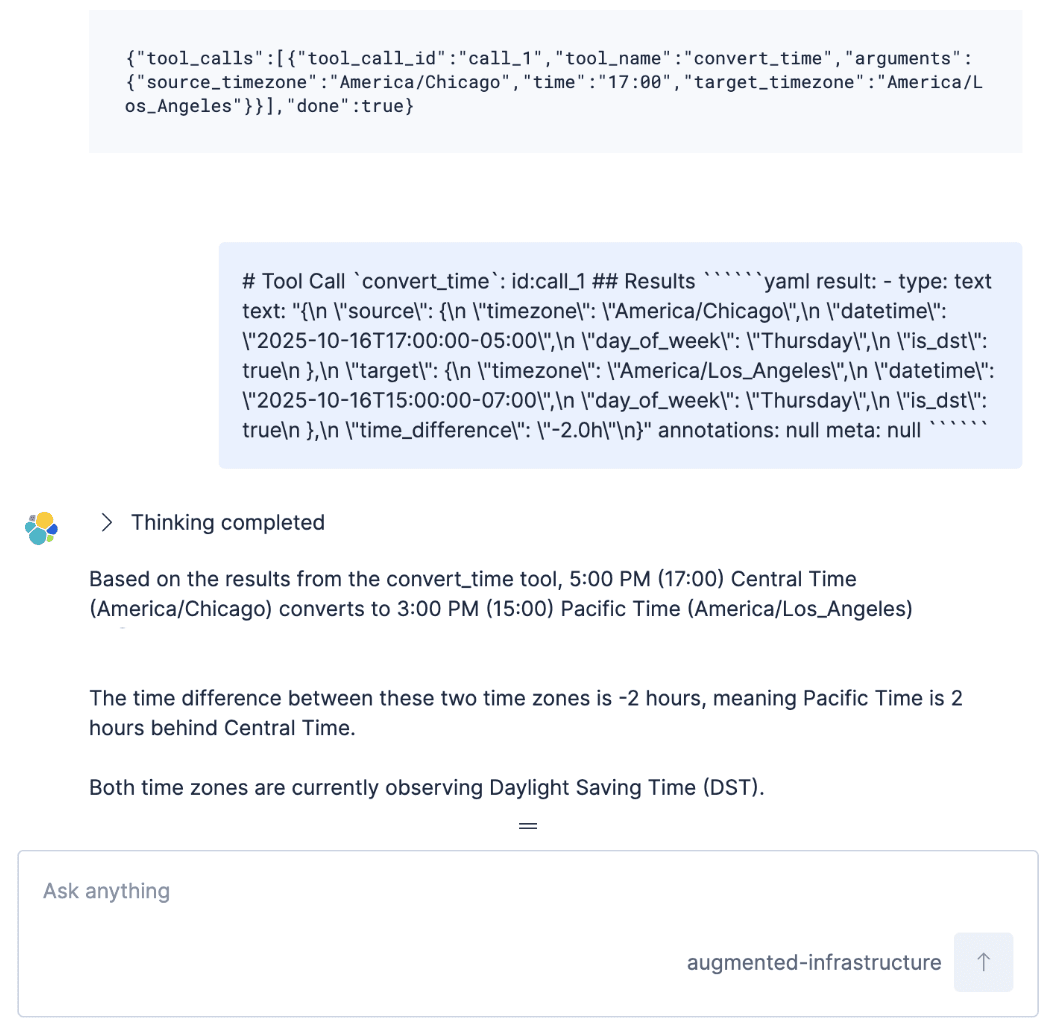 Issue when building agent with augment infrastructure