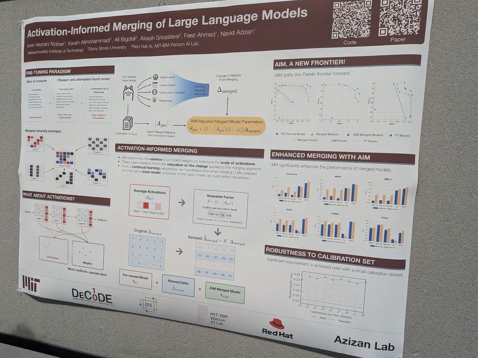 Poster presentation at NeurIPS 2025: “Activation-Informed Merging of Large Language Models.
