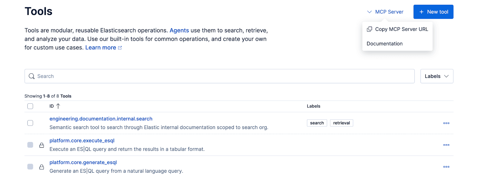 How toconnect Cursor in tools UI in Kibana to the Elastic MCP server.